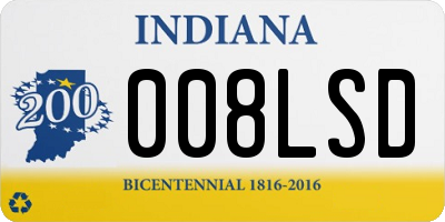 IN license plate 008LSD