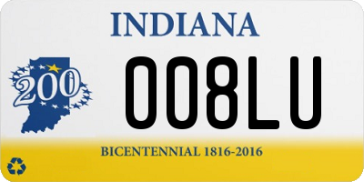 IN license plate 008LU