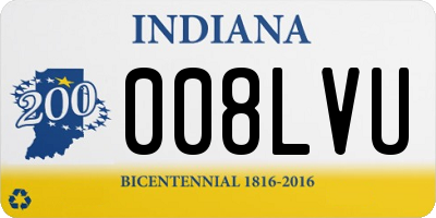 IN license plate 008LVU