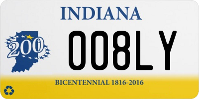 IN license plate 008LY