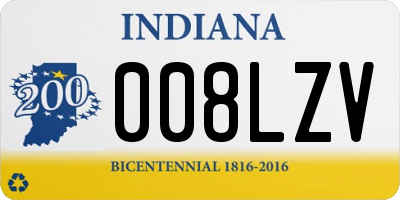 IN license plate 008LZV