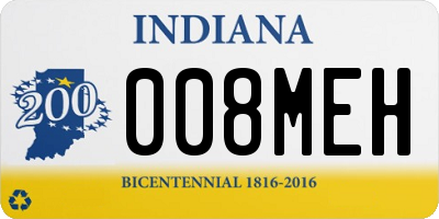 IN license plate 008MEH