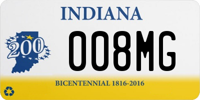 IN license plate 008MG