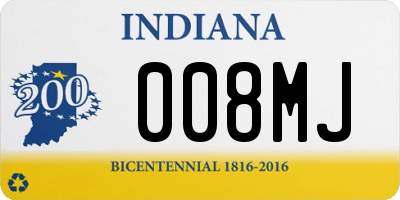 IN license plate 008MJ