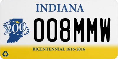 IN license plate 008MMW