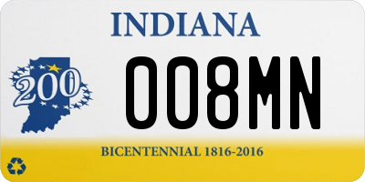 IN license plate 008MN