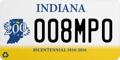 IN license plate 008MPO