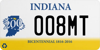 IN license plate 008MT