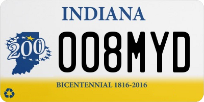 IN license plate 008MYD