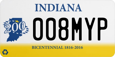 IN license plate 008MYP