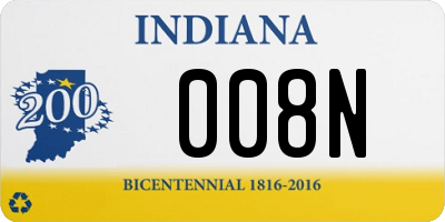 IN license plate 008N