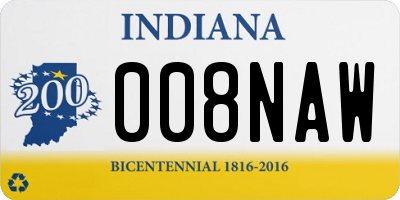 IN license plate 008NAW