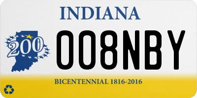 IN license plate 008NBY