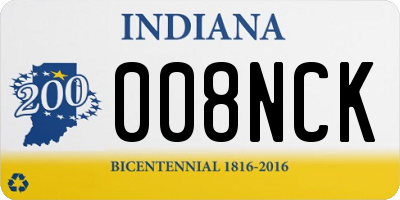 IN license plate 008NCK