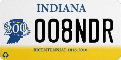 IN license plate 008NDR