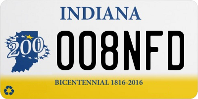 IN license plate 008NFD