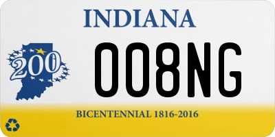 IN license plate 008NG