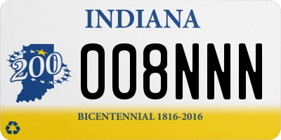 IN license plate 008NNN