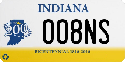 IN license plate 008NS