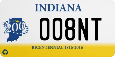 IN license plate 008NT