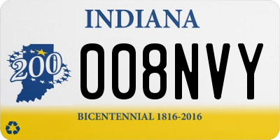 IN license plate 008NVY