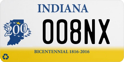 IN license plate 008NX