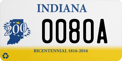 IN license plate 008OA