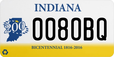 IN license plate 008OBQ