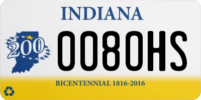 IN license plate 008OHS