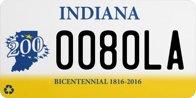 IN license plate 008OLA