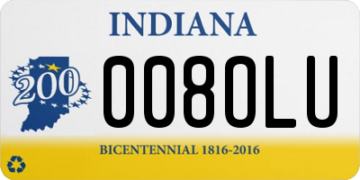 IN license plate 008OLU