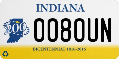 IN license plate 008OUN