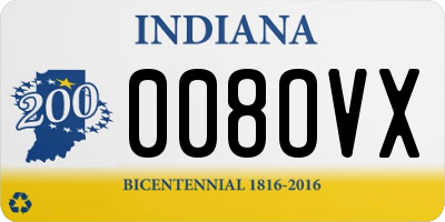 IN license plate 008OVX