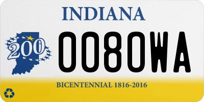 IN license plate 008OWA