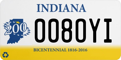 IN license plate 008OYI