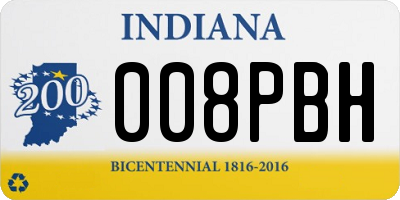 IN license plate 008PBH