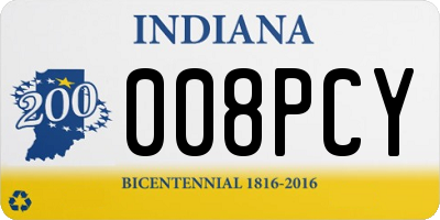 IN license plate 008PCY