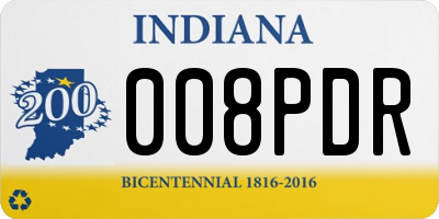 IN license plate 008PDR