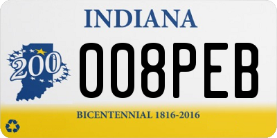 IN license plate 008PEB