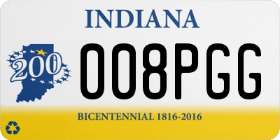 IN license plate 008PGG