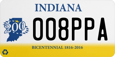 IN license plate 008PPA