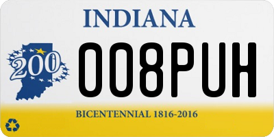 IN license plate 008PUH