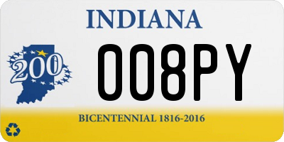 IN license plate 008PY