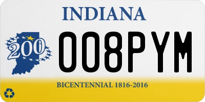 IN license plate 008PYM