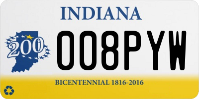 IN license plate 008PYW