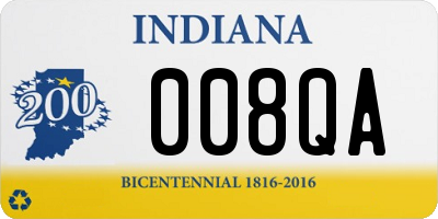 IN license plate 008QA