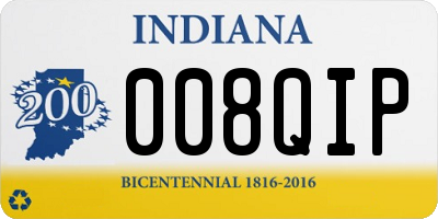 IN license plate 008QIP