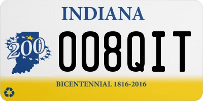 IN license plate 008QIT
