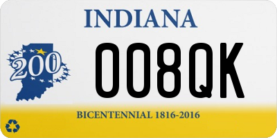 IN license plate 008QK