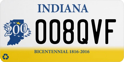 IN license plate 008QVF